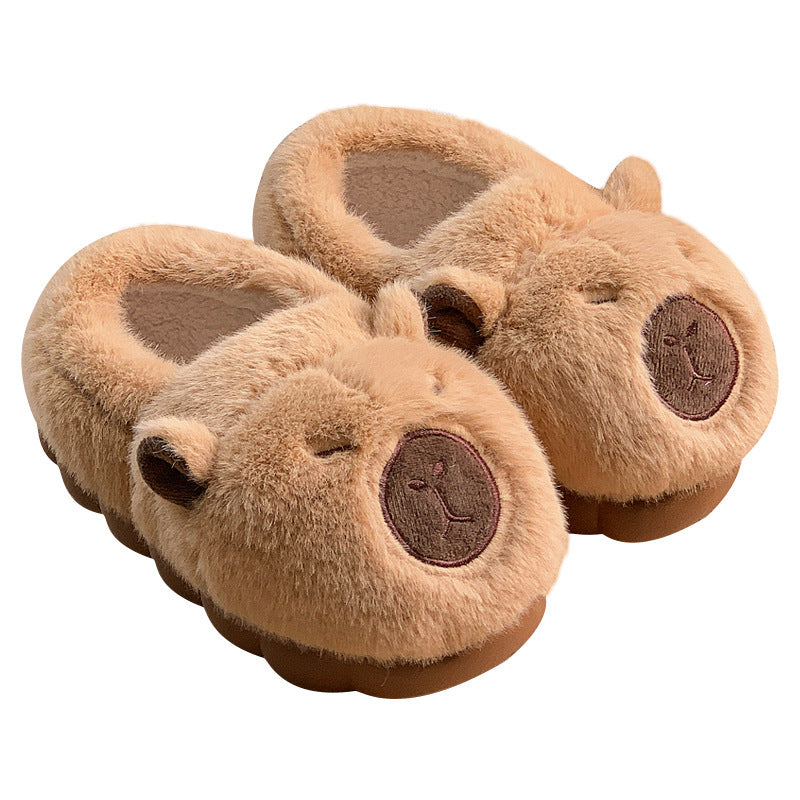 Plush Capybara Slippers Comfortable