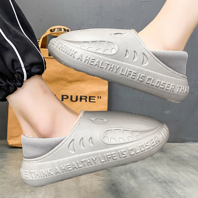 Buty rekina Zimowe miękkie wsuwane pluszowe kapcie domowe Wygodne