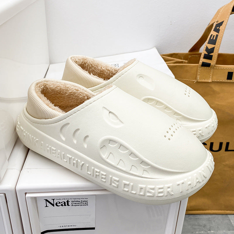 Buty rekina Zimowe miękkie wsuwane pluszowe kapcie domowe Wygodne