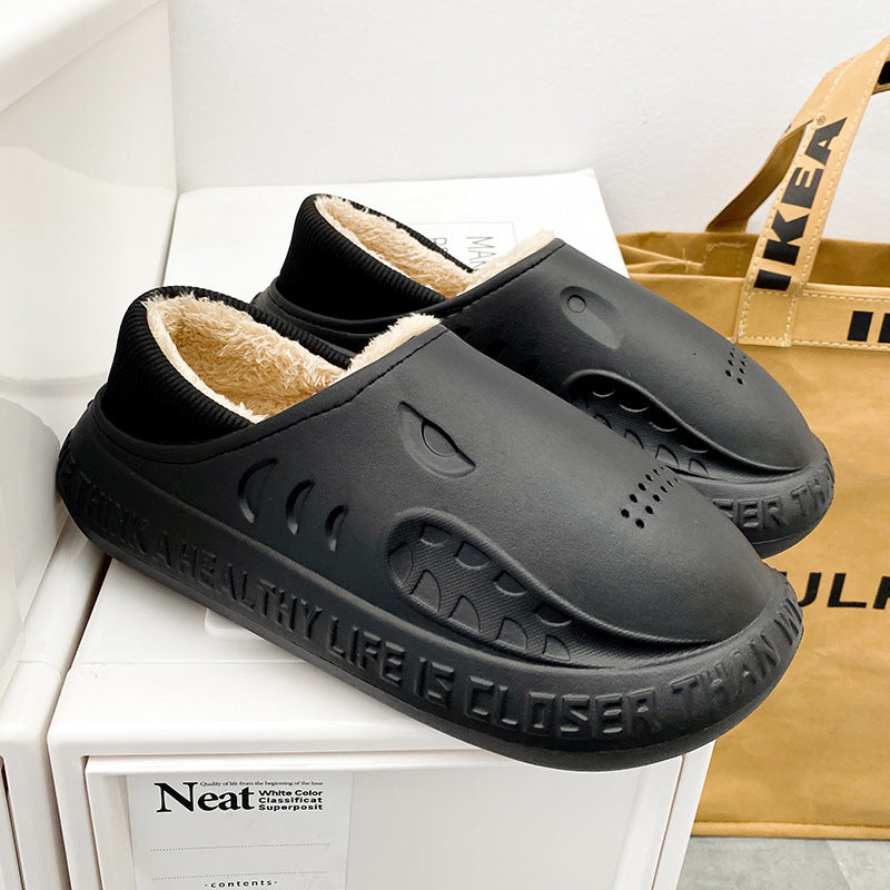 Buty rekina Zimowe miękkie wsuwane pluszowe kapcie domowe Wygodne