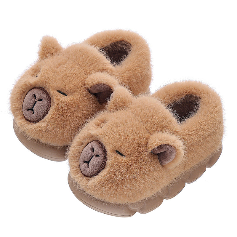 Plush Capybara Slippers Comfortable