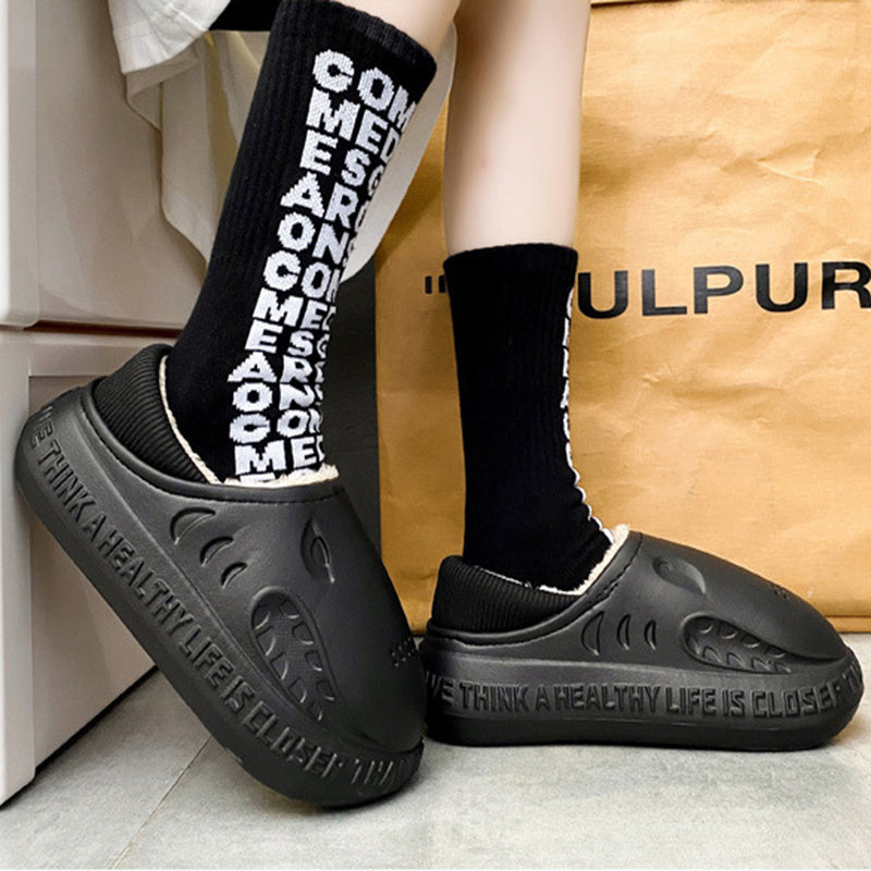 Buty rekina Zimowe miękkie wsuwane pluszowe kapcie domowe Wygodne